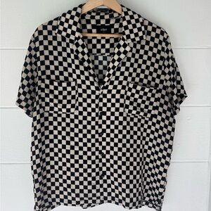 Other UK Racing Flag Shirt with Cuban Collar